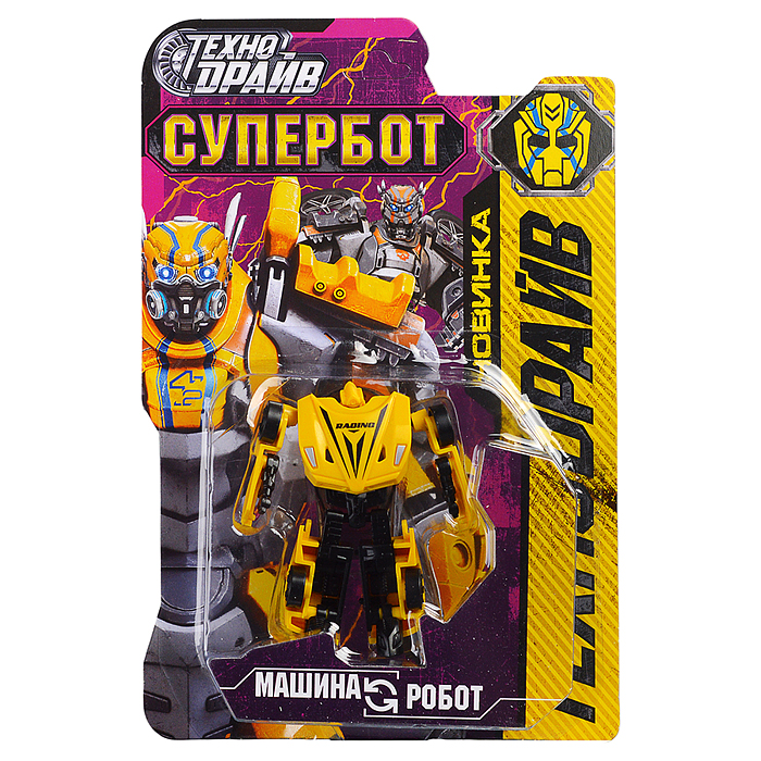 Робот трансформирующийся в машину, 12*22,5*5см., блистер