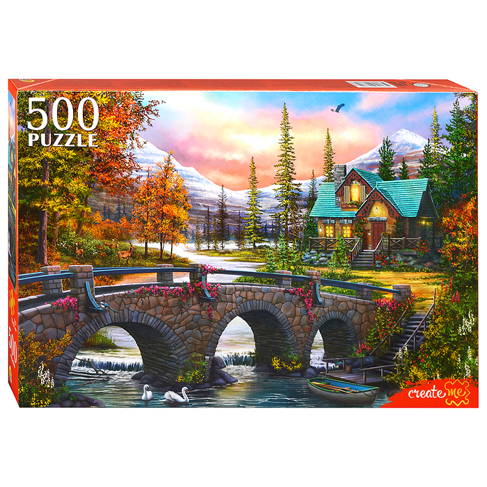 Пазлы 500 "Волшебный домик в горах"