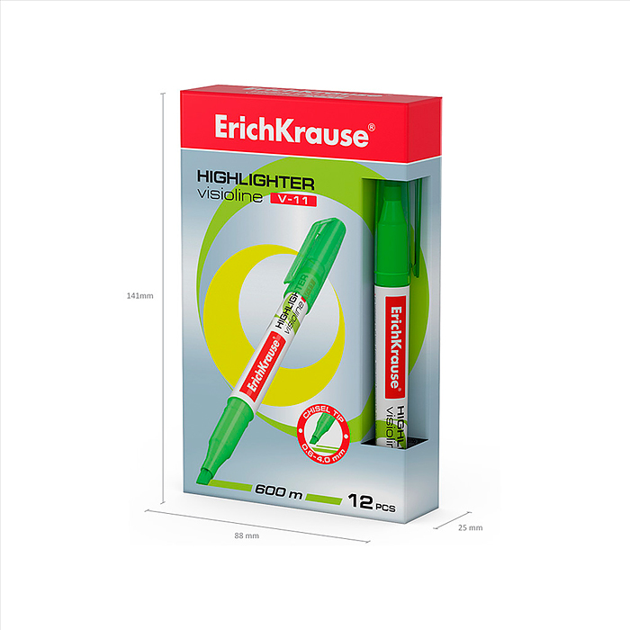 Текстмаркер Visioline V-11 Neon, цвет чернил зеленый  