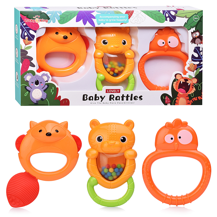 Набор погремушек K225H36 "Милые зверята" в коробке Набор погремушек K225H36 "Милые зверята" в коробке