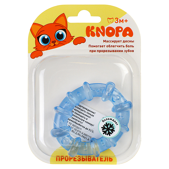 Фото к товару Массажер для десен охлаждающий (прорезыватель) "Колечко" Массажер для десен охлаждающий (прорезыватель) "Колечко"