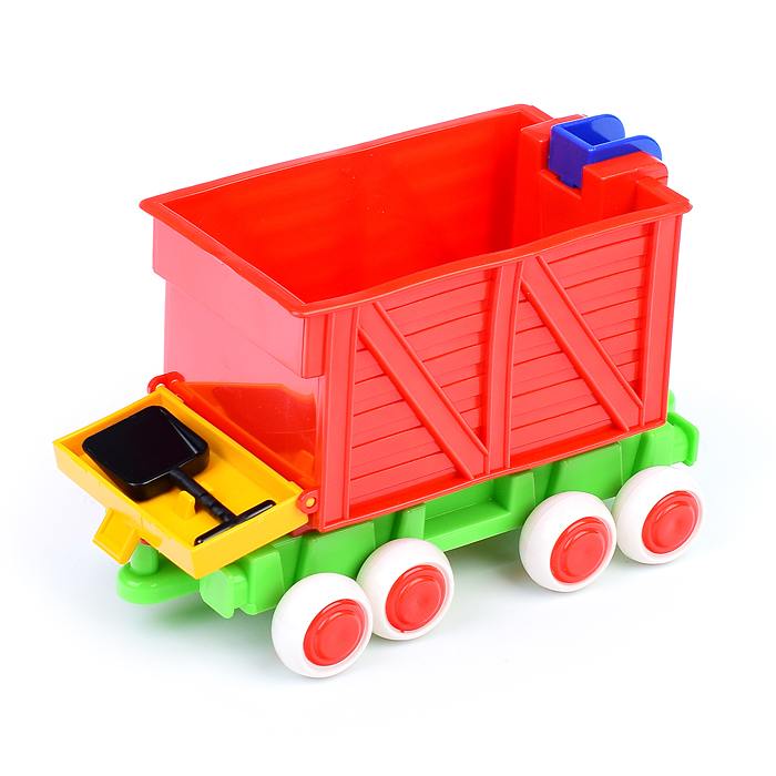 Фото к товару Паровозик Ромашка с 2 вагонами Паровозик Ромашка с 2 вагонами