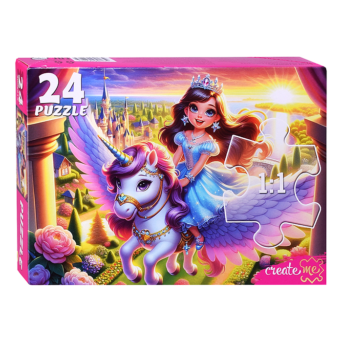 Макси-пазлы 24 "Полет принцессы на единороге" Макси-пазлы 24 "Полет принцессы на единороге"
