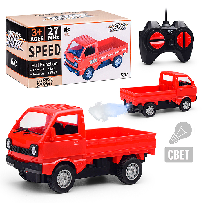 Фото к товару Машина 606A "Погрузчик" дым р/у, 27 MGz, в коробке Машина 606A "Погрузчик" дым р/у, 27 MGz, в коробке