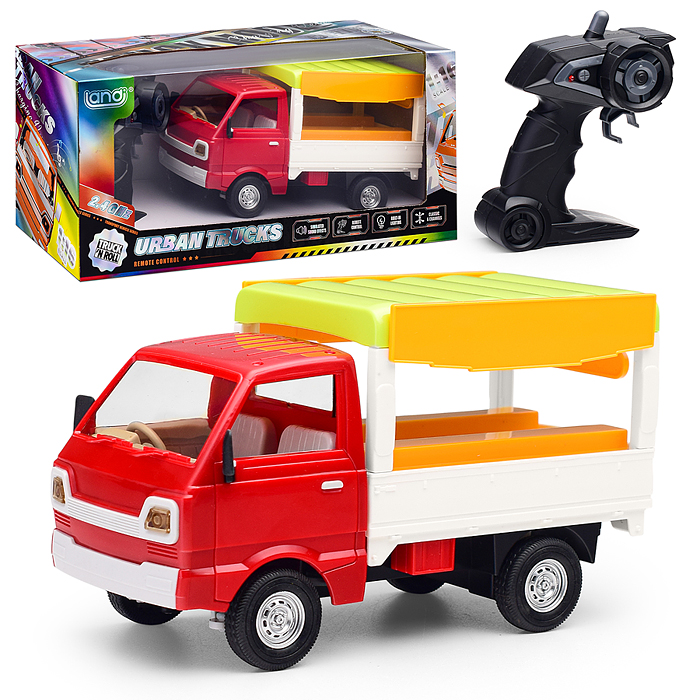 Машина QH922-9 "Грузовичок фастфуд" свет, звук  р/у, 27 MGz, в коробке