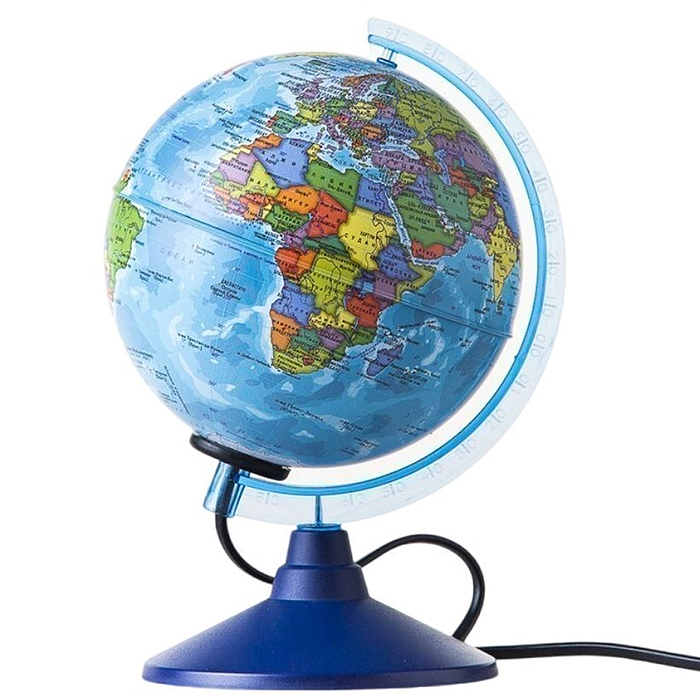 Фото к товару Глобус Земли политический 150 мм с подсветкой.Классик Евро Глобус Земли политический 150 мм с подсветкой.Классик Евро