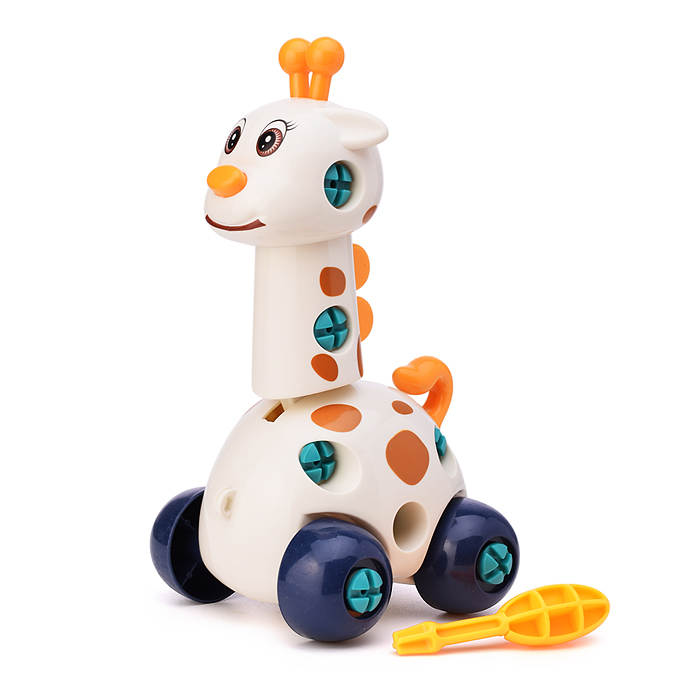 Конструктор пластмассовый 717 "Жирафик" с отвёрткой, в пакете Конструктор пластмассовый 717 "Жирафик" с отвёрткой, в пакете