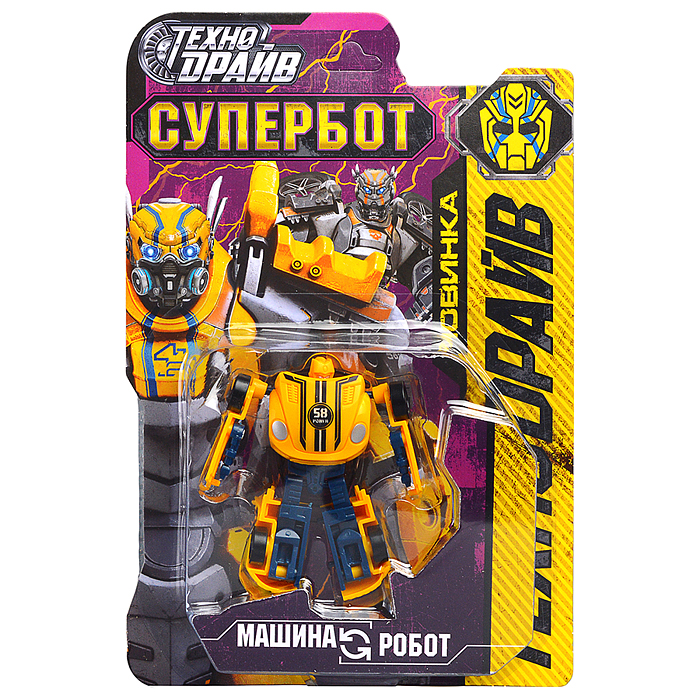 Робот трансформирующийся в машину, 12*22,5*5см., блистер