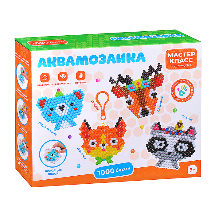 Мозаика-аква MK0024-3 "Лесные жители" в коробке