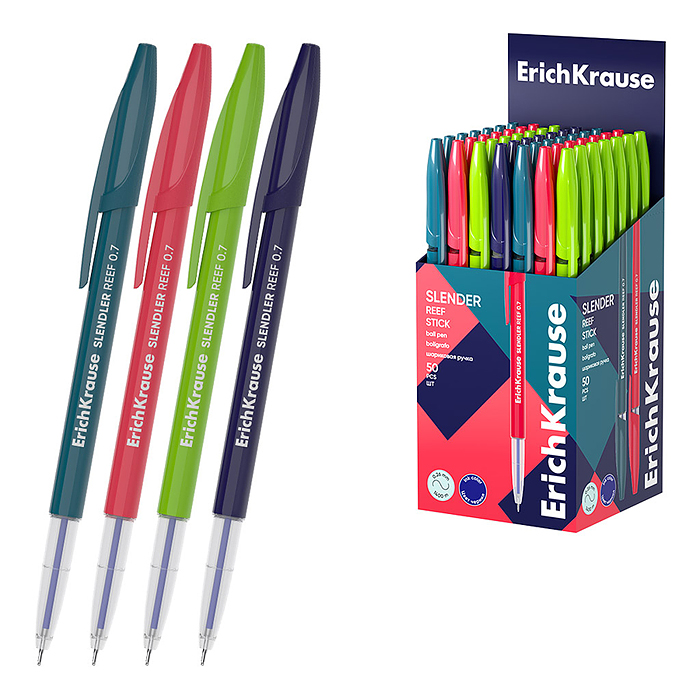 Ручка шариковая Slender Stick Reef  0.7, Super Glide Technology, цвет чернил синий