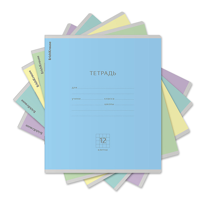 Тетрадь 12л. клетка, Классика ассорти, Тетрадь 12л. клетка, Классика ассорти,