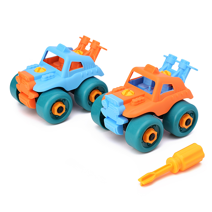 Конструктор пластмассовый 77114-2 "Набор машинок" в пакете