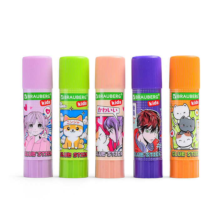 Фото к товару Клей-карандаш "Anime" 15 г, KIDS, ассорти Клей-карандаш "Anime" 15 г, KIDS, ассорти