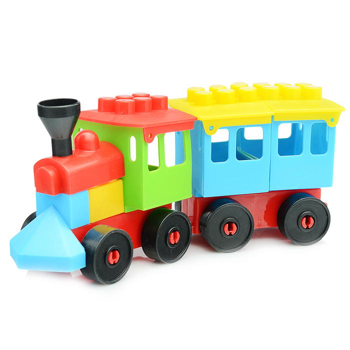 Конструктор "Комби Блок" Паровозик+вагончик Конструктор "Комби Блок" Паровозик+вагончик