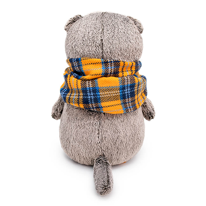 Кот Басик и шарф в клеточку