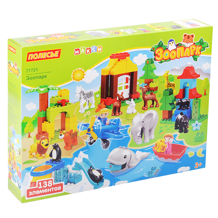 Конструктор Макси "Зоопарк" (138 элементов) Конструктор Макси "Зоопарк" (138 элементов)