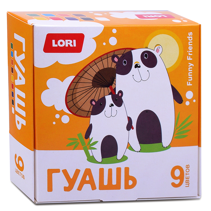 Гуашь 9 цветов по 15 мл. "Funny Friends" Гуашь 9 цветов по 15 мл. "Funny Friends"