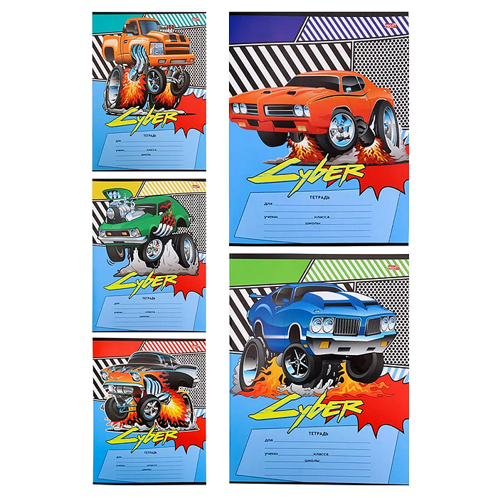 Тетрадь 12л. косая линия "Турбомашинки" 5 диз Тетрадь 12л. косая линия "Турбомашинки" 5 диз