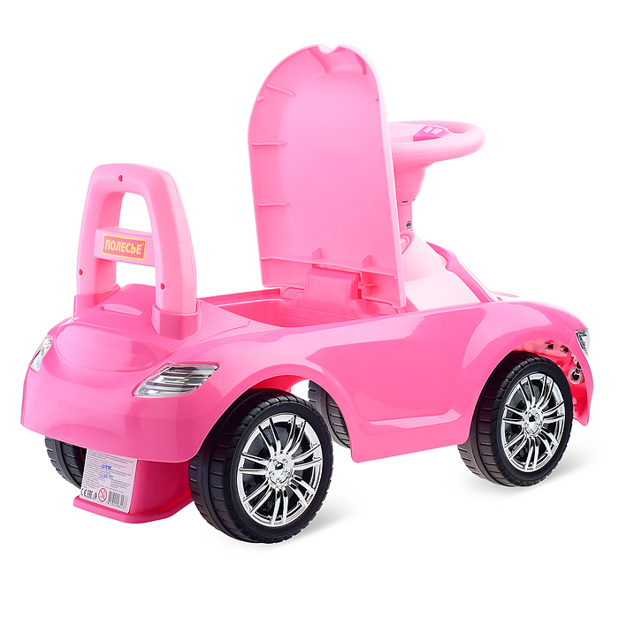 Фото к товару Каталка-автомобиль "SuperCar" №1 со звуковым сигналом (розовая) Каталка-автомобиль "SuperCar" №1 со звуковым сигналом (розовая)