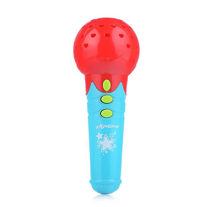 Фото к товару Веселые песенки (Микрофончик с огоньками) Красный Веселые песенки (Микрофончик с огоньками) Красный