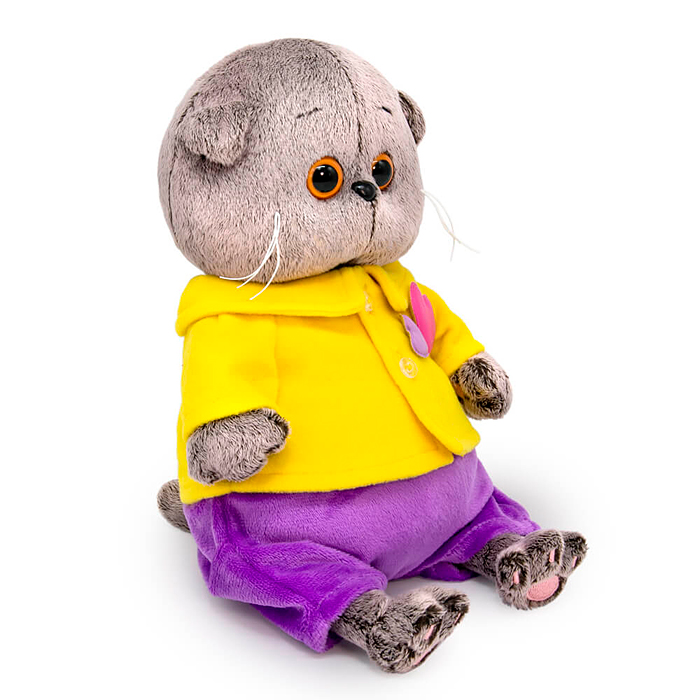 Кот Басик baby в курточке с сердечками