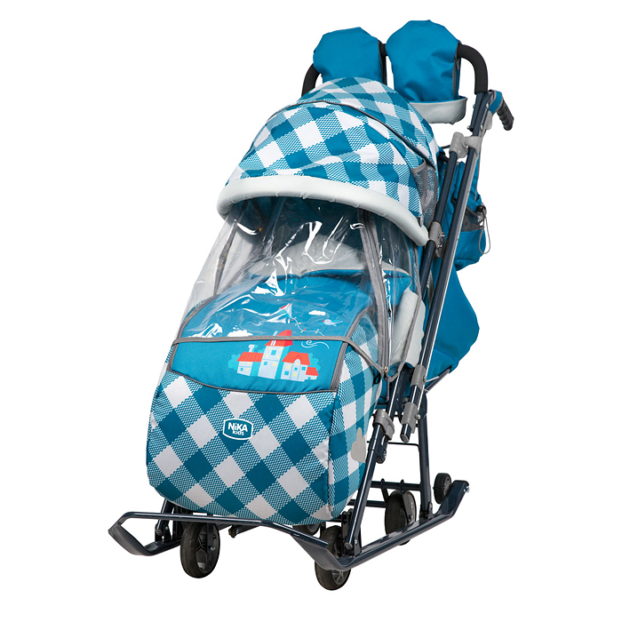 Коляска комбинированная "Ника детям 7-4" капри в клетку Коляска комбинированная "Ника детям 7-4" капри в клетку