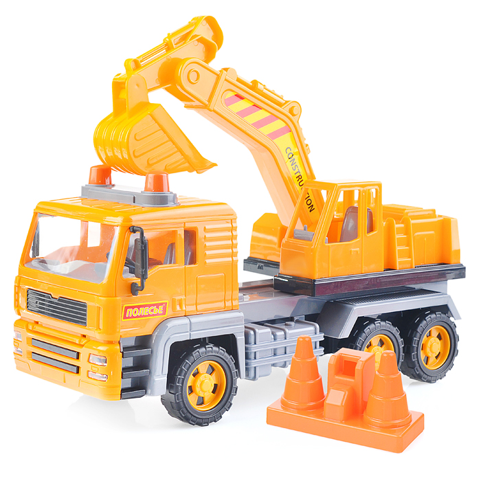 Автомобиль-экскаватор "Алмаз" инерционный (в сеточке) Автомобиль-экскаватор "Алмаз" инерционный (в сеточке)