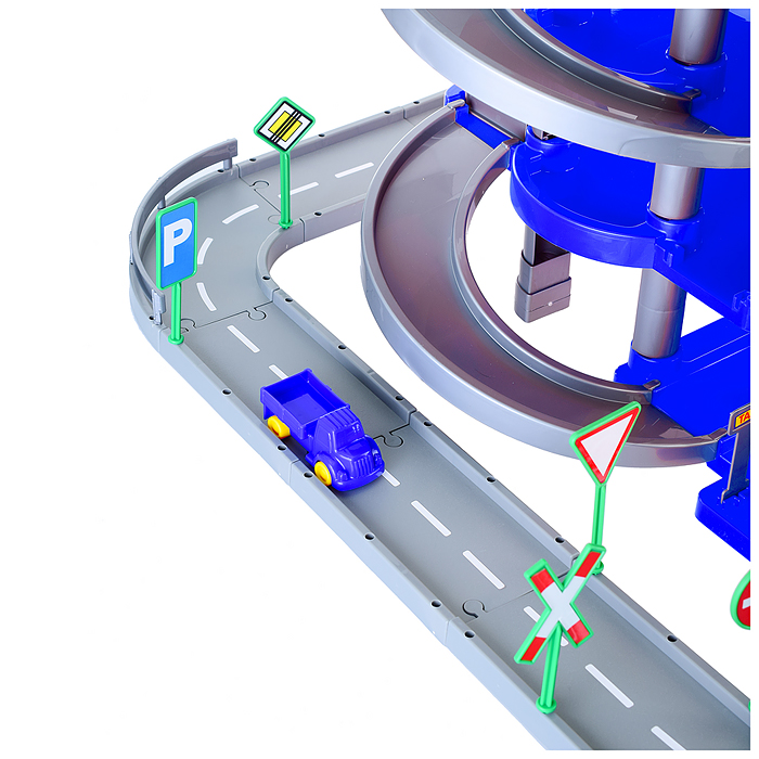 Фото к товару Паркинг 4-уровневый с дорогой и автомобилями, синий (в коробке) Паркинг 4-уровневый с дорогой и автомобилями, синий (в коробке)