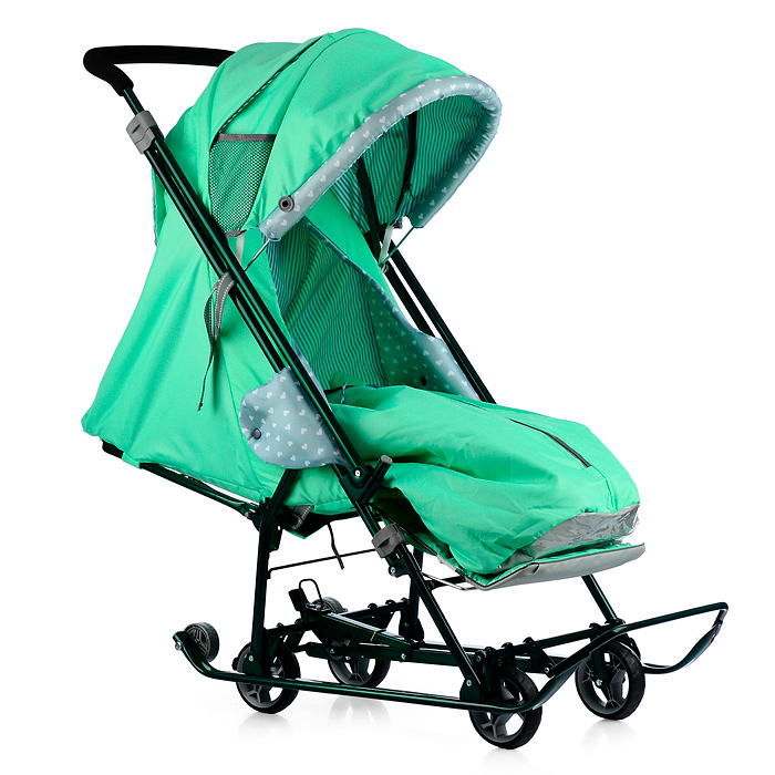 Фото к товару Коляска комбинированная "Наши детки 5-2" (мятный) Коляска комбинированная "Наши детки 5-2" (мятный)