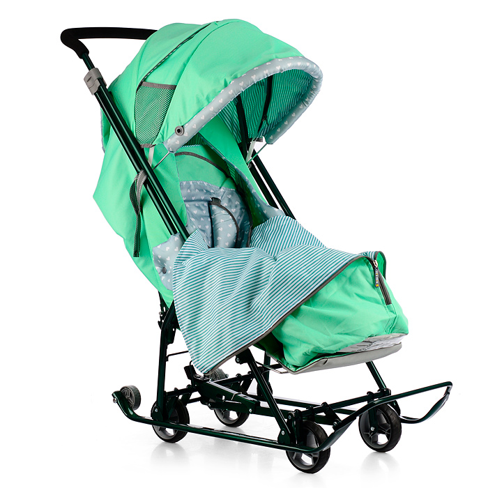 Фото к товару Коляска комбинированная "Наши детки 5-2" (мятный) Коляска комбинированная "Наши детки 5-2" (мятный)