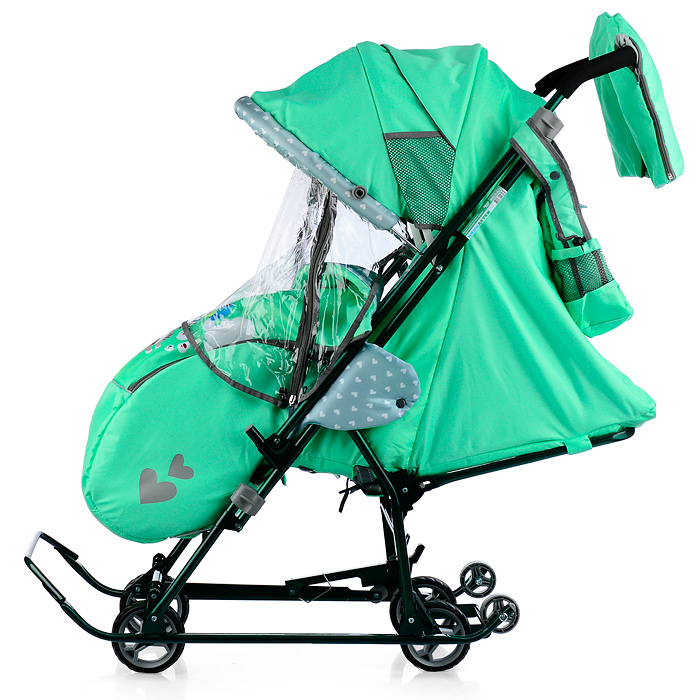 Фото к товару Коляска комбинированная "Наши детки 5-2" (мятный) Коляска комбинированная "Наши детки 5-2" (мятный)