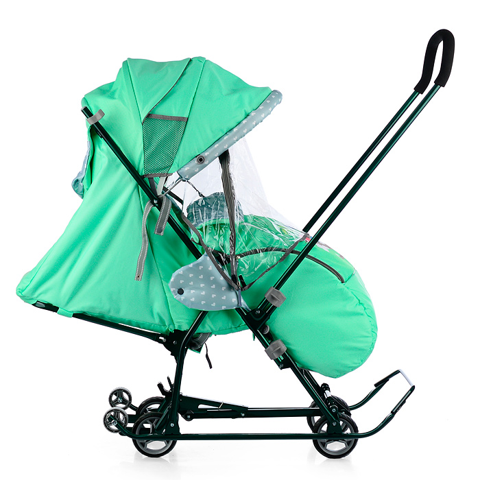 Фото к товару Коляска комбинированная "Наши детки 5-2" (мятный) Коляска комбинированная "Наши детки 5-2" (мятный)