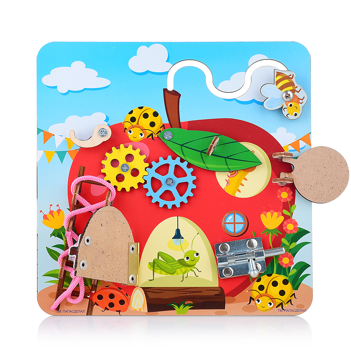 Фото к товару Бизиборд "Бизи-Яблоко" Бизиборд "Бизи-Яблоко"