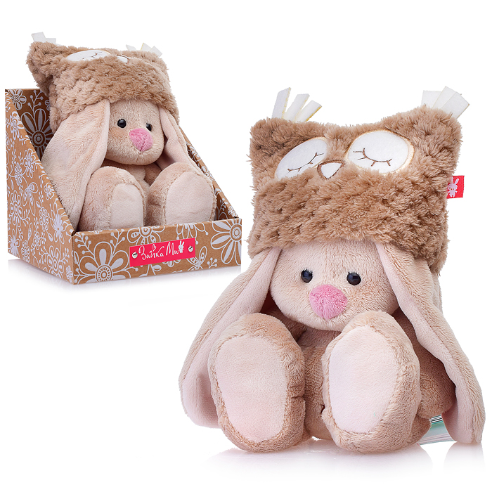 Зайка Ми в шапке-сова (малыш) 