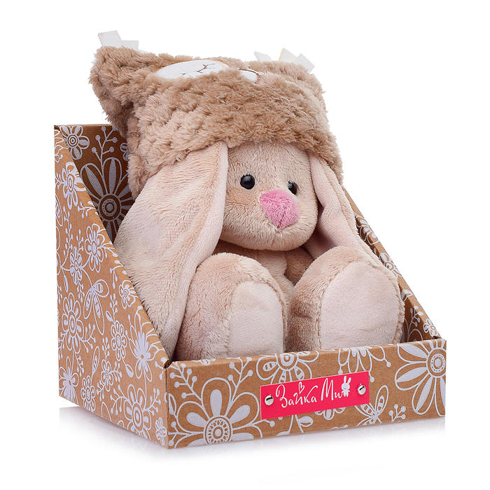 Зайка Ми в шапке-сова (малыш) 