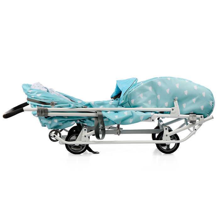 Фото к товару Коляска комбинированная "Наши детки 3-1К" (с облачками голубой) Коляска комбинированная "Наши детки 3-1К" (с облачками голубой)