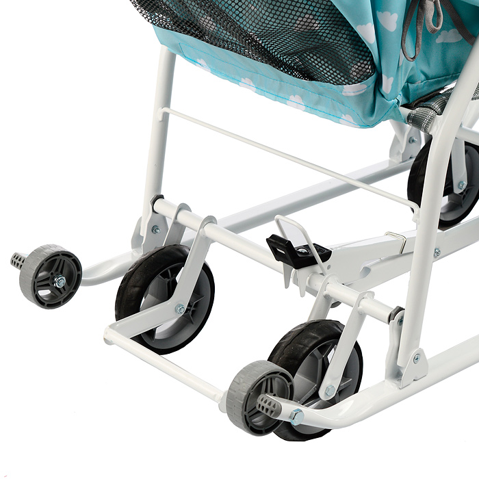 Фото к товару Коляска комбинированная "Наши детки 3-1К" (с облачками голубой) Коляска комбинированная "Наши детки 3-1К" (с облачками голубой)