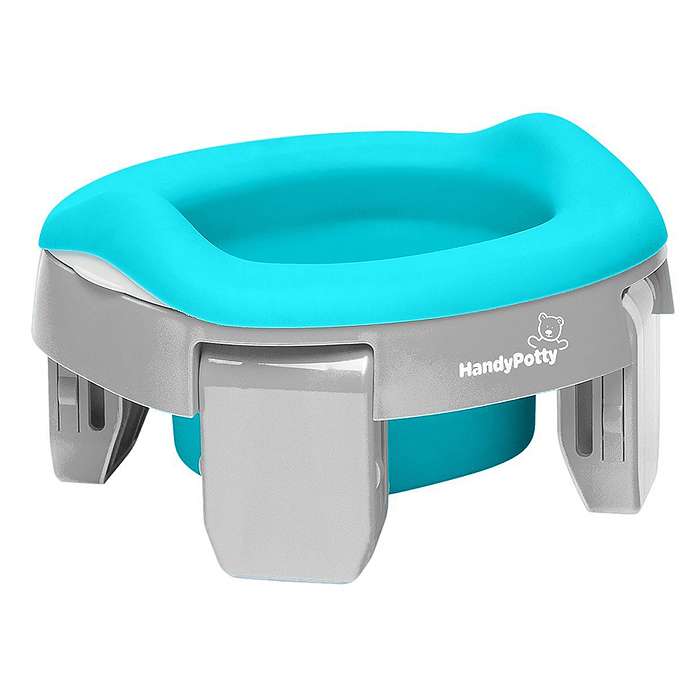 Горшок дорожный HandyPotty 3 в 1 серый и вкладка мятная Горшок дорожный HandyPotty 3 в 1 серый и вкладка мятная