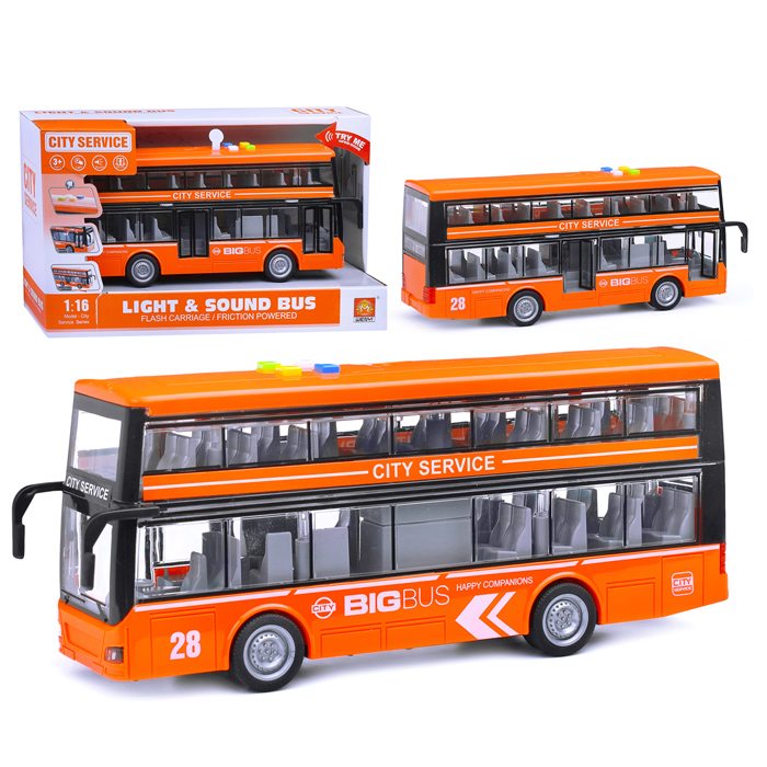 Автобус WY912A "Двухэтажный"1:16 (свет, звук) в коробке Автобус WY912A "Двухэтажный"1:16 (свет, звук) в коробке