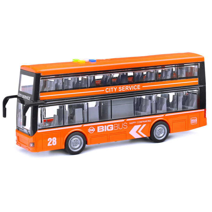 Автобус WY912A "Двухэтажный"1:16 (свет, звук)  в коробке