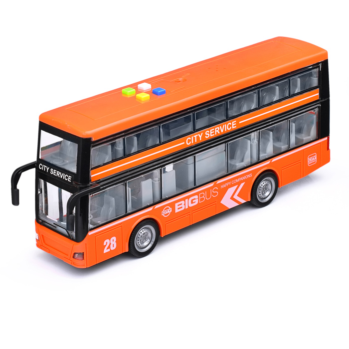 Автобус WY912A "Двухэтажный"1:16 (свет, звук)  в коробке