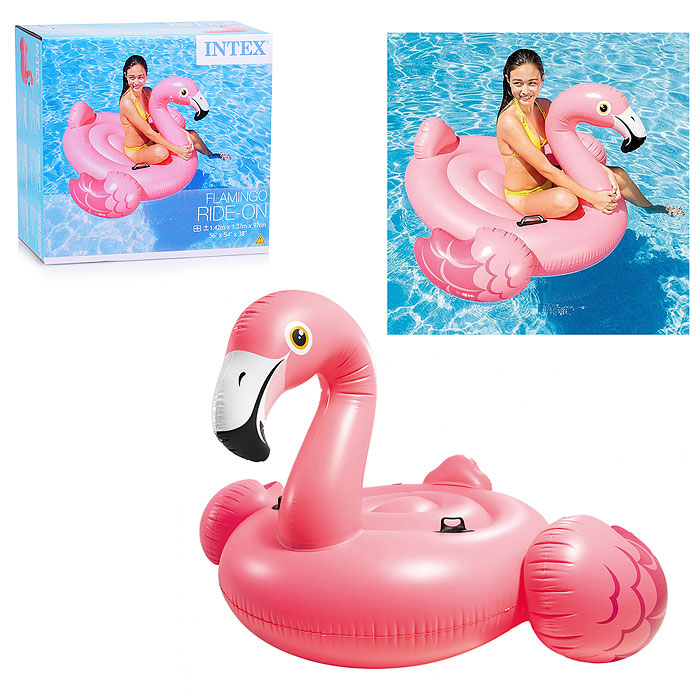 Игрушка для плавания «Розовый фламинго», 142 х 137 х 97 см, 57558NP INTEX (нарушена упаковка)