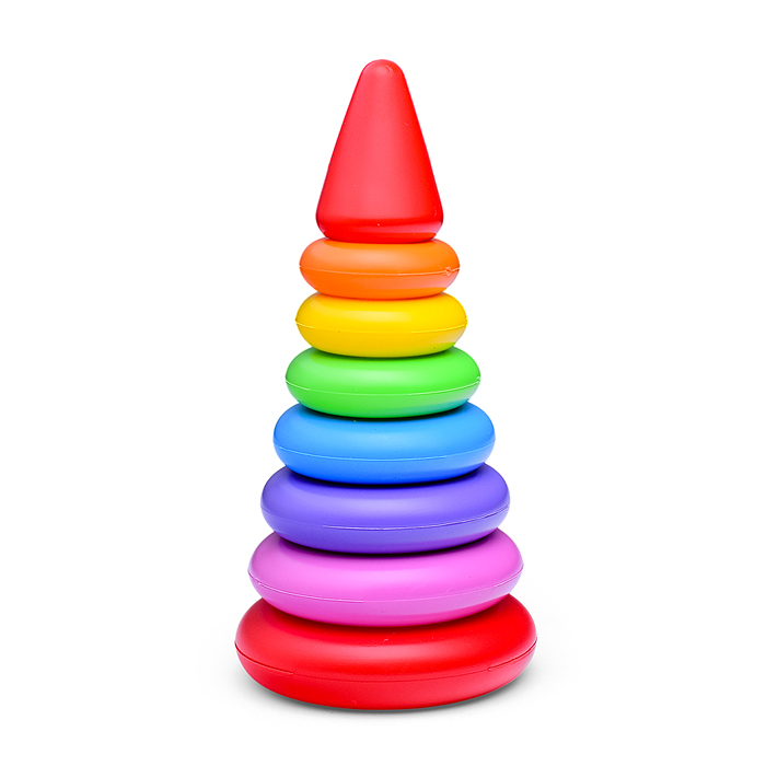 Фото к товару Пирамидка с кольцами, средняя Пирамидка с кольцами, средняя