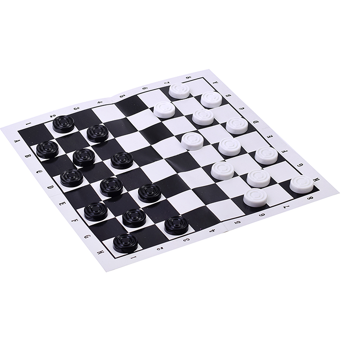 Игра "Шашки" в пакете (поле картон, шашки пластиковые) Игра "Шашки" в пакете (поле картон, шашки пластиковые)