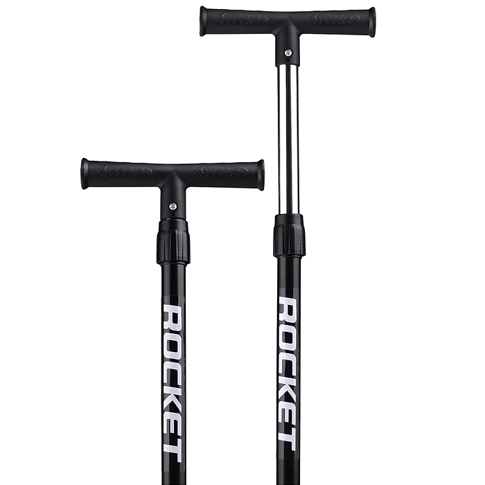 Фото к товару Самокат трёхколёсный ROCKET колёса световые PU, цвет розовый Самокат трёхколёсный ROCKET колёса световые PU, цвет розовый