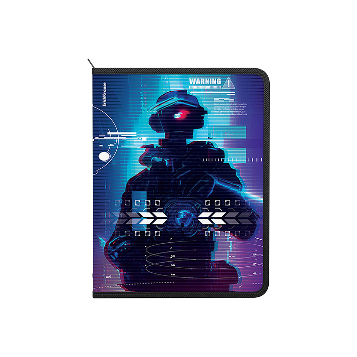 Папка на молнии пластиковая Cyber Game, A4+ Папка на молнии пластиковая Cyber Game, A4+