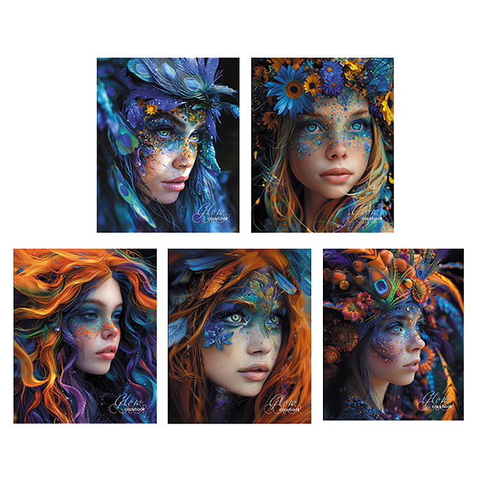 Тетрадь 48л. клетка "Зачарованные" блестки, по сериям Тетрадь 48л. клетка "Зачарованные" блестки, по сериям