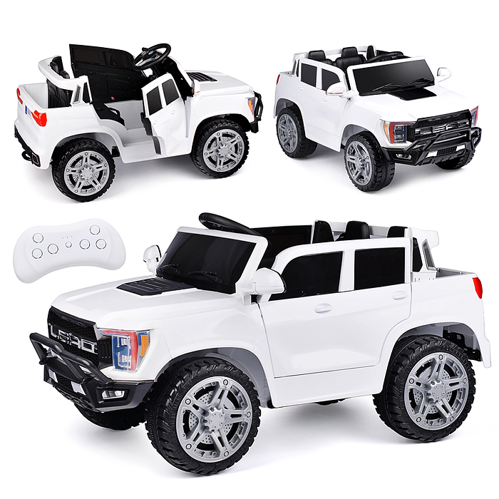 Электромобиль U023397Y "Городской гигант" на аккумуляторе, с р/у управлением, в коробке (белый)