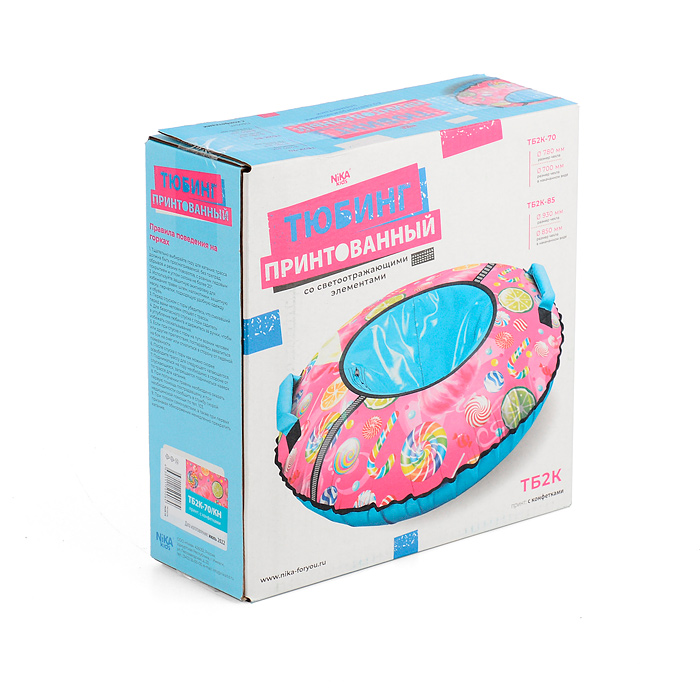 Фото к товару Игрушка. Тюбинг принтованный 70см (с конфетками) Игрушка. Тюбинг принтованный 70см (с конфетками)