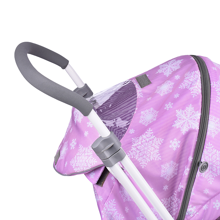 Коляска комбинированная "Наши детки 3-1К" (со снежинками на сиреневом)